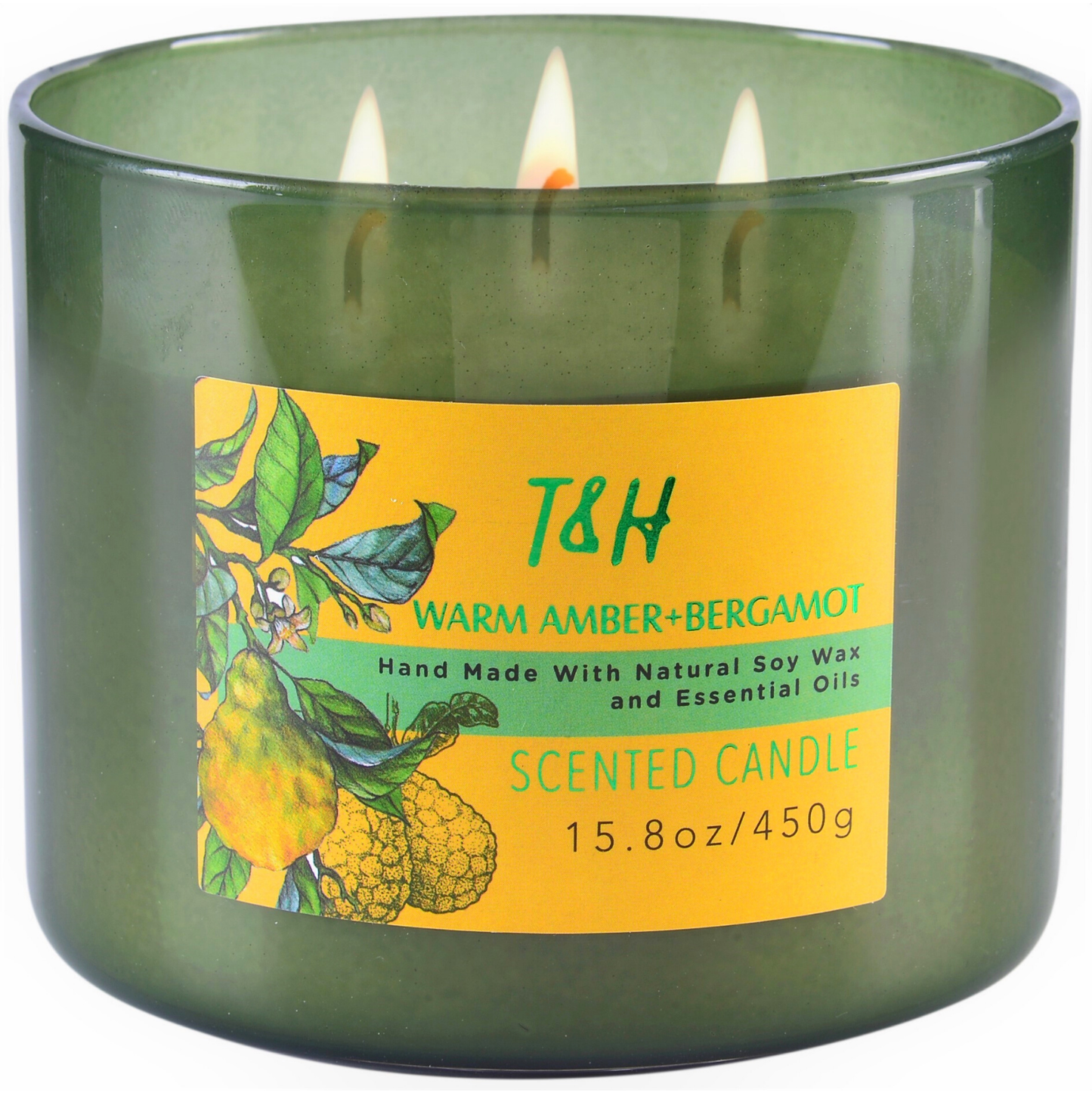 Warm Amber and Bergamot Candle