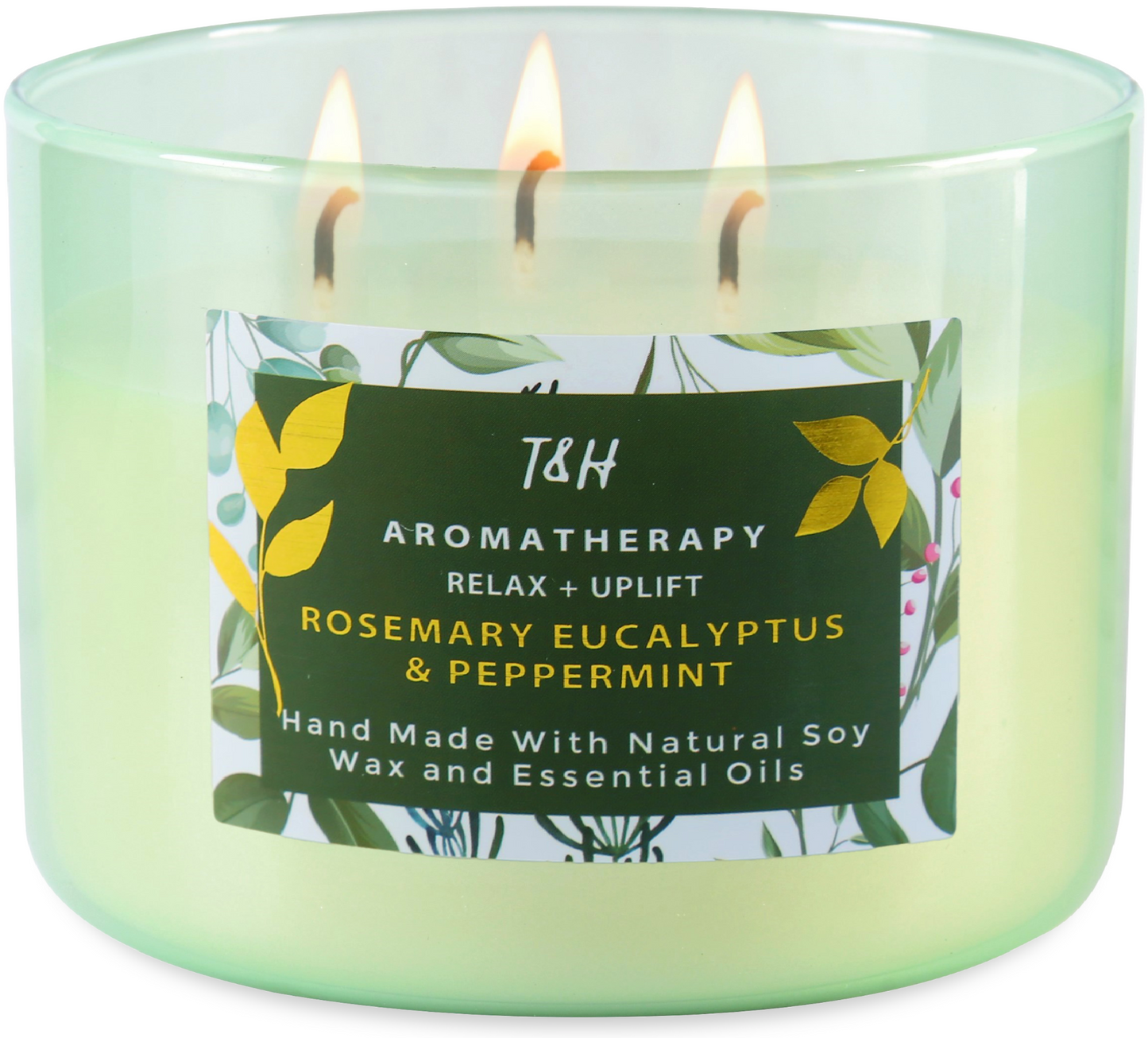 Rosemary Eucalyptus Peppermint Soy Candle 3-Wick
