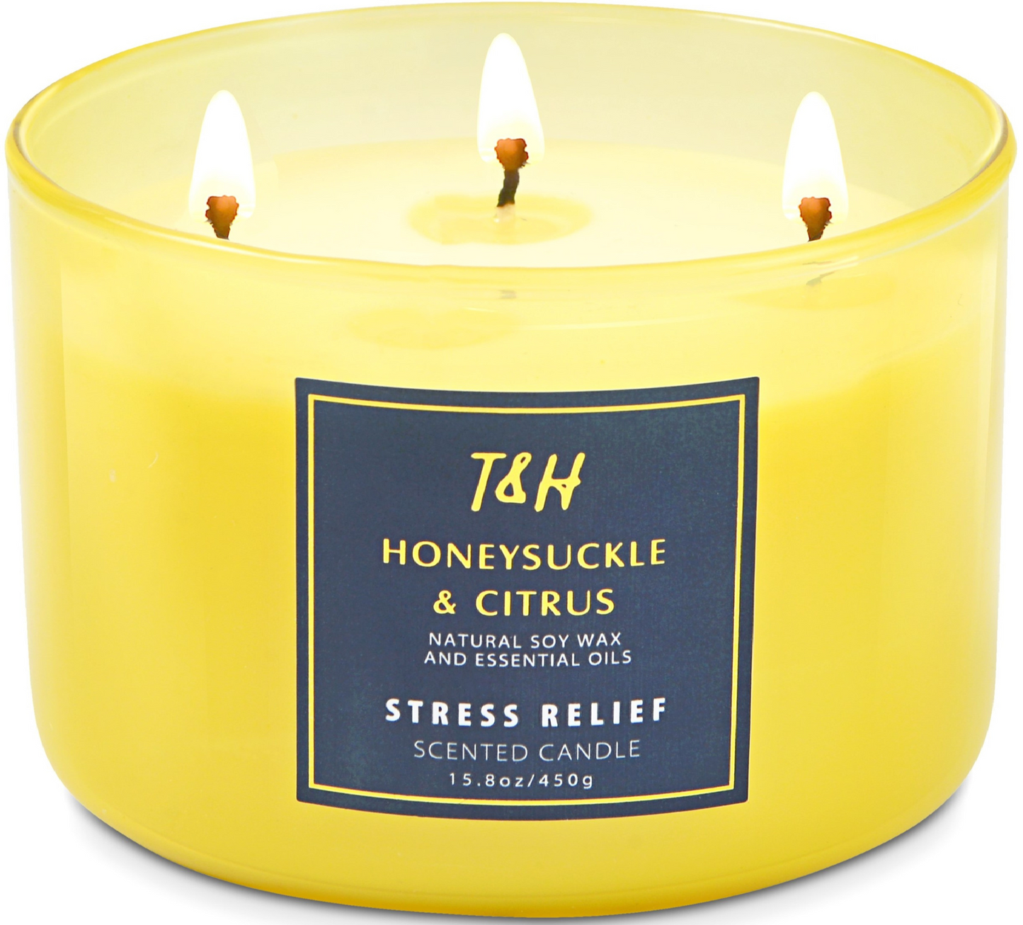 Honeysuckle Citrus Soy Candle 3-Wick