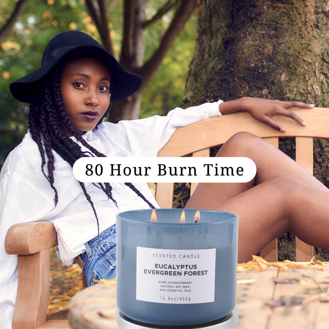 Eucalyptus Evergreen Forest Scented Soy Candle 3-Wick