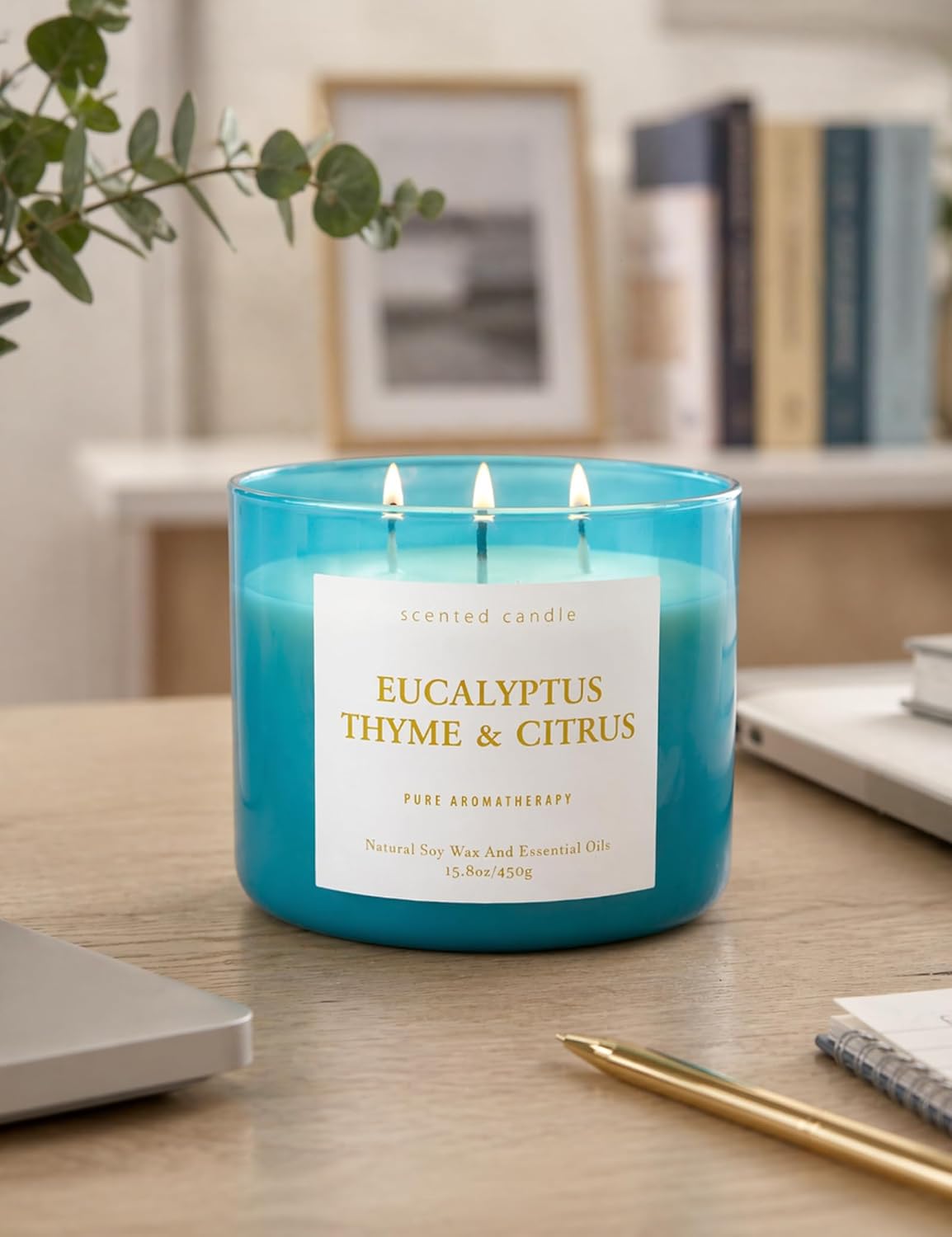 Eucalyptus Thyme Citrus Soy Candle | 3-Wick