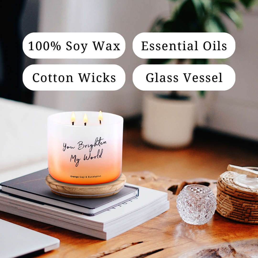 Orange Goji and Eucalyptus Candle