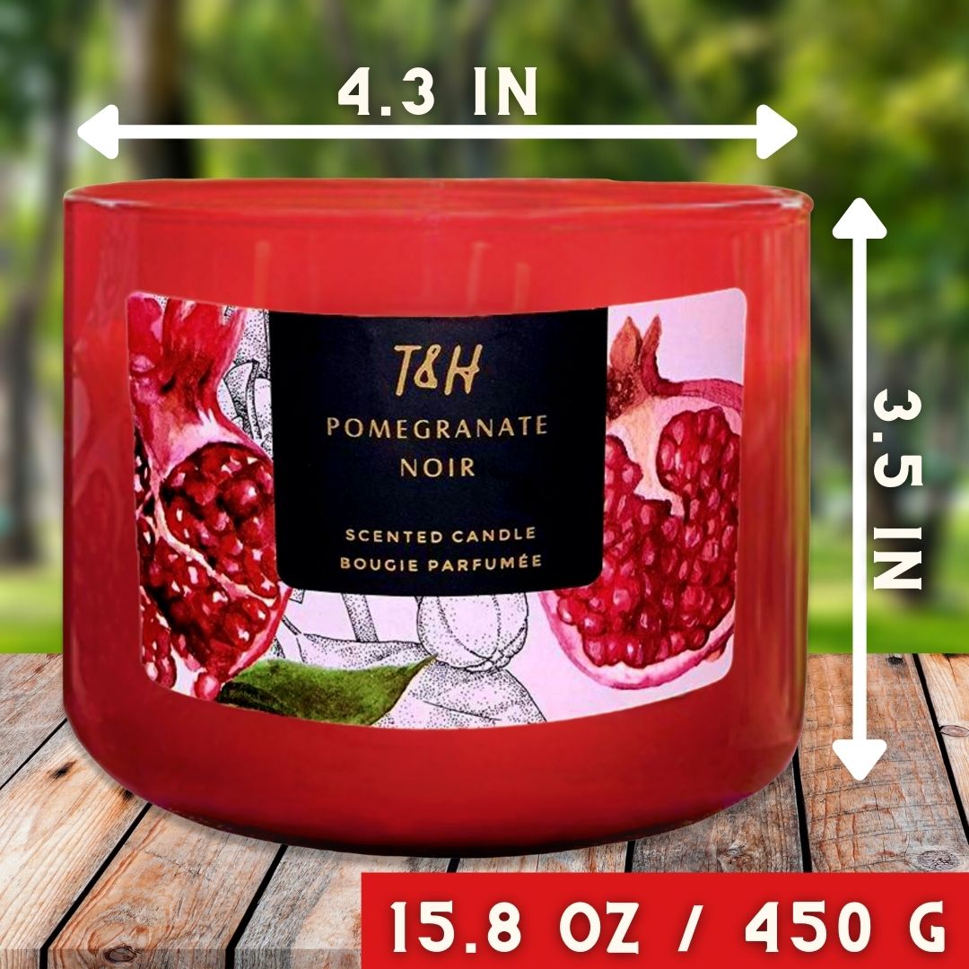 Pomegranate Noir Scented Soy Candle 3-Wick