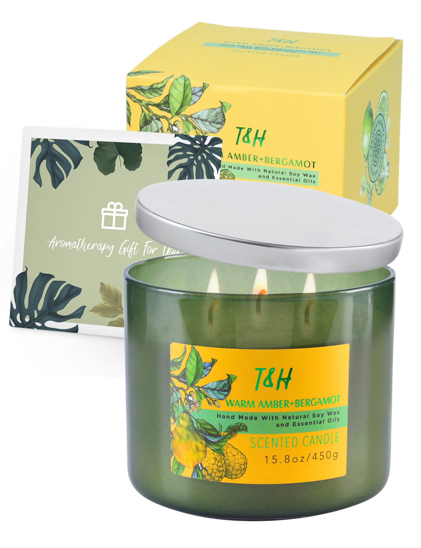 Warm Amber and Bergamot Candle
