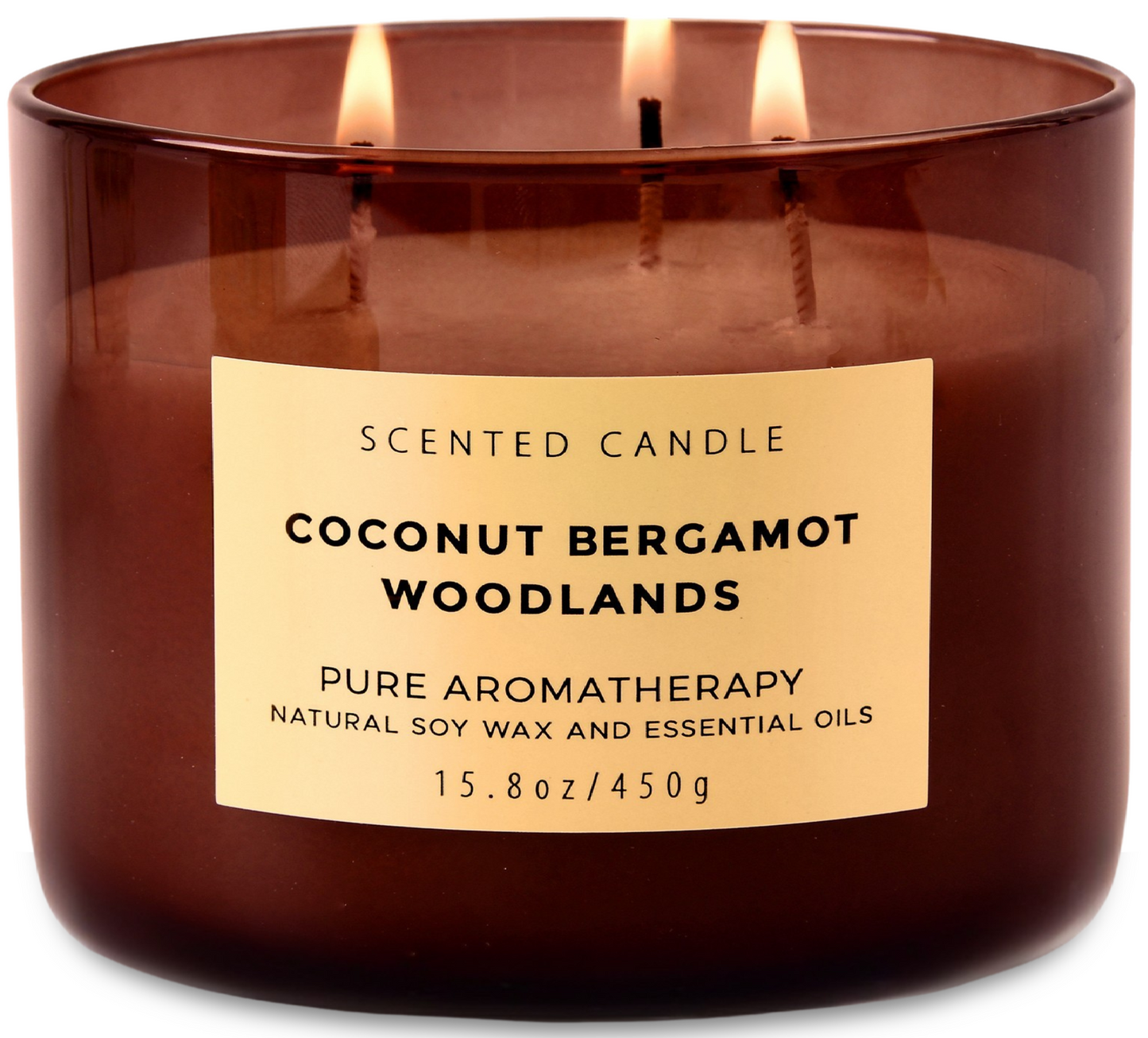 Coconut Bergamot Woodlands Soy Candle 3-Wick