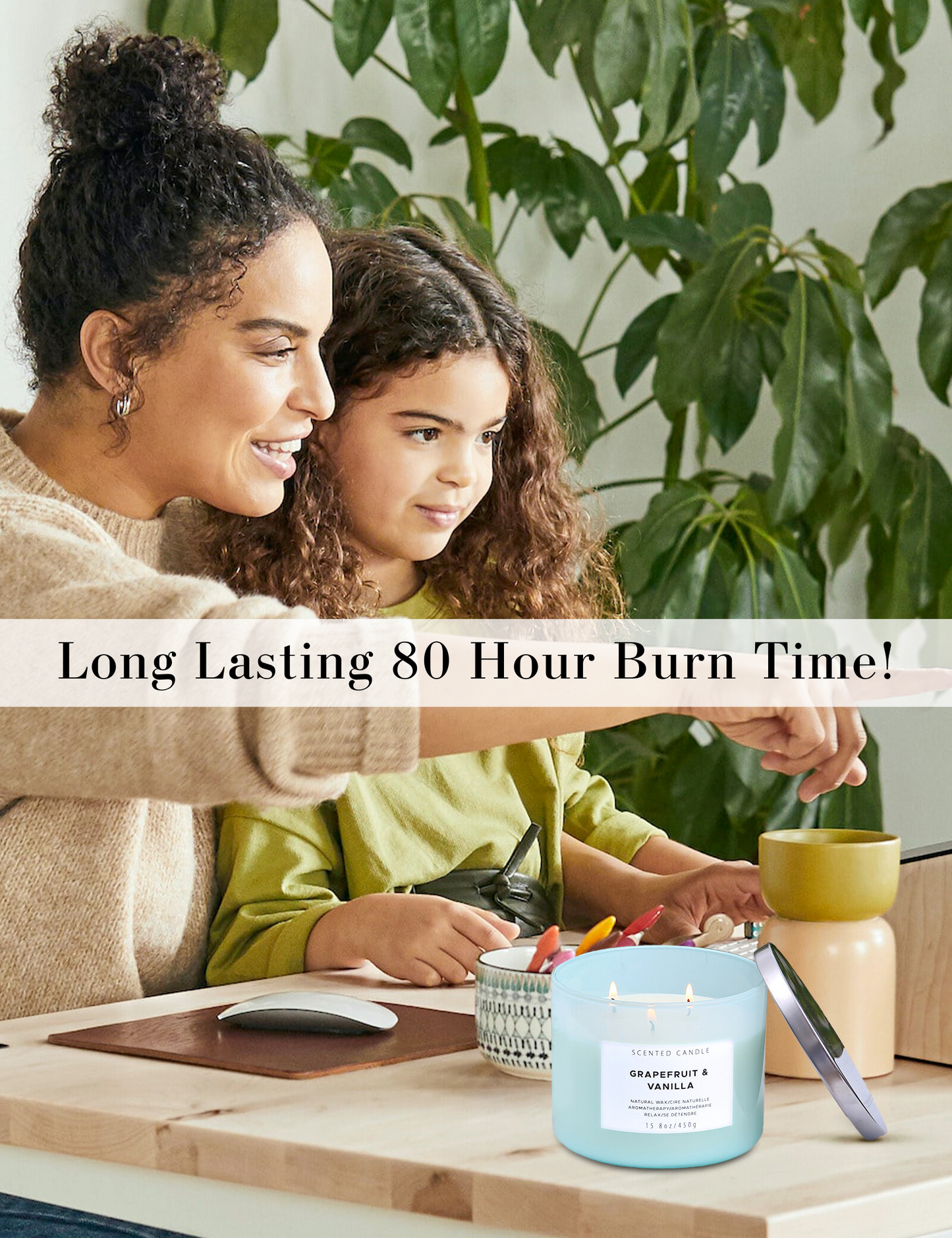 Grapefruit Vanilla Soy Candle 3-Wick