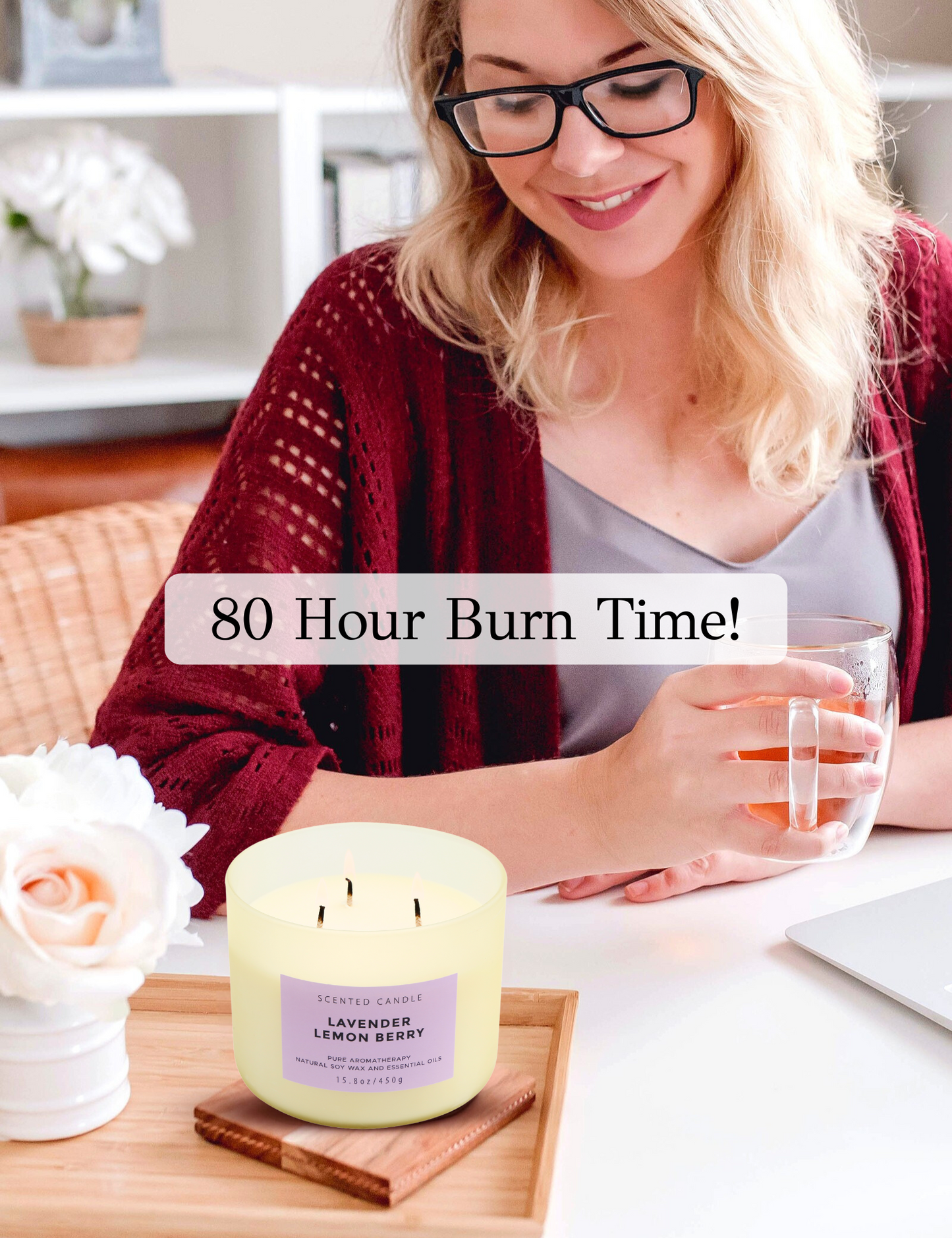 Lavender Lemon Berry Soy Candle 3-Wick