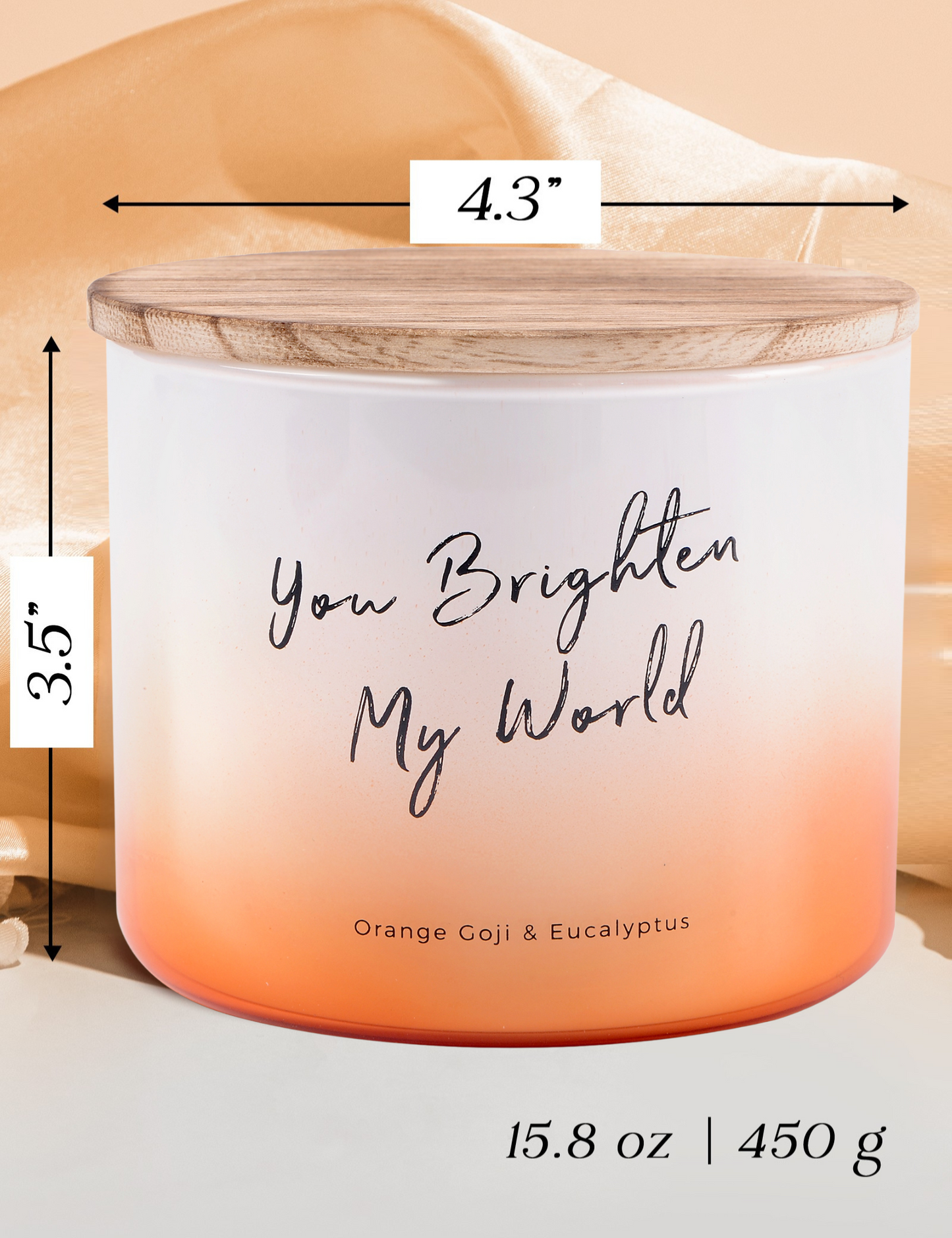 Orange Goji Eucalyptus Soy Candle 3-Wick