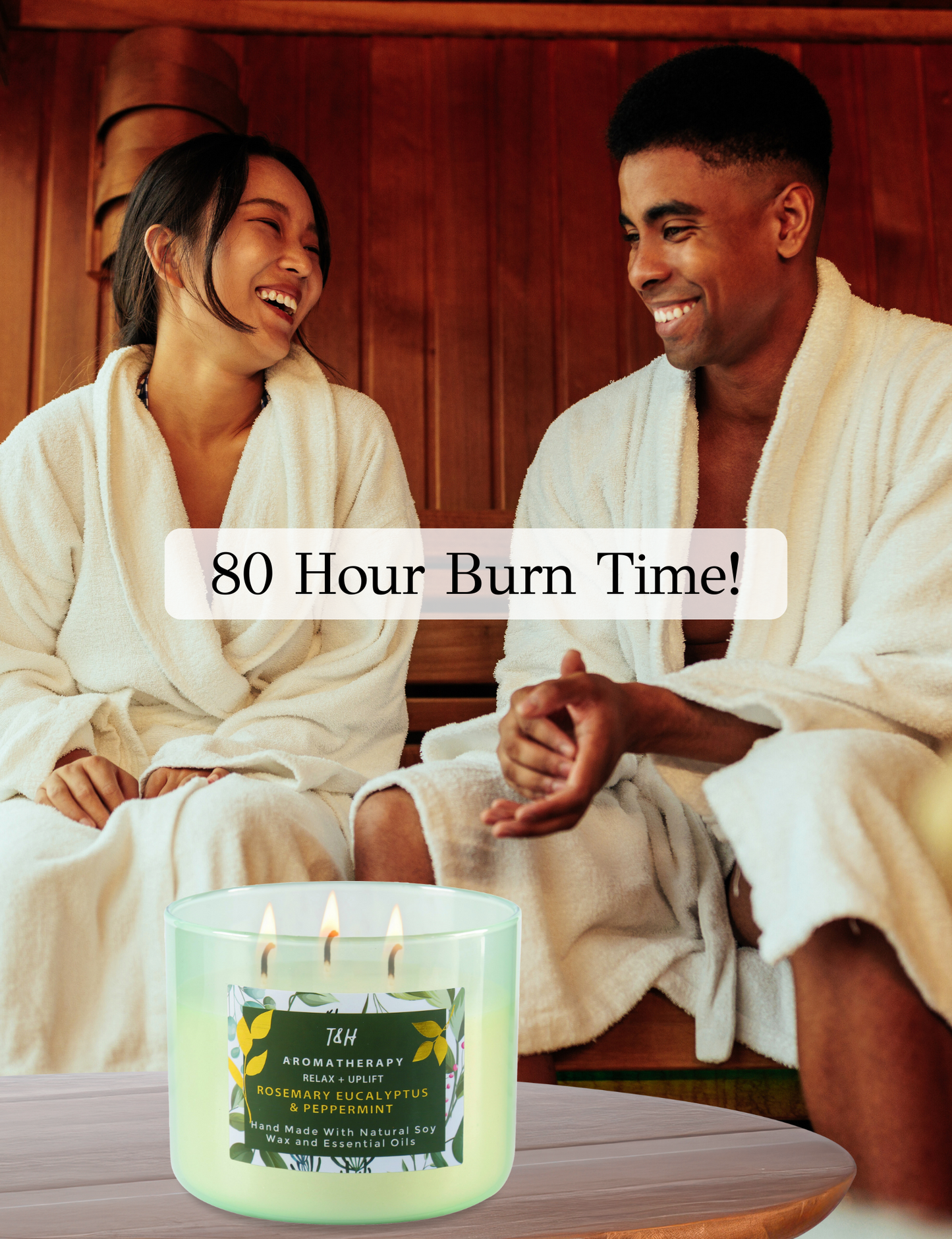 Rosemary Eucalyptus Peppermint Soy Candle 3-Wick