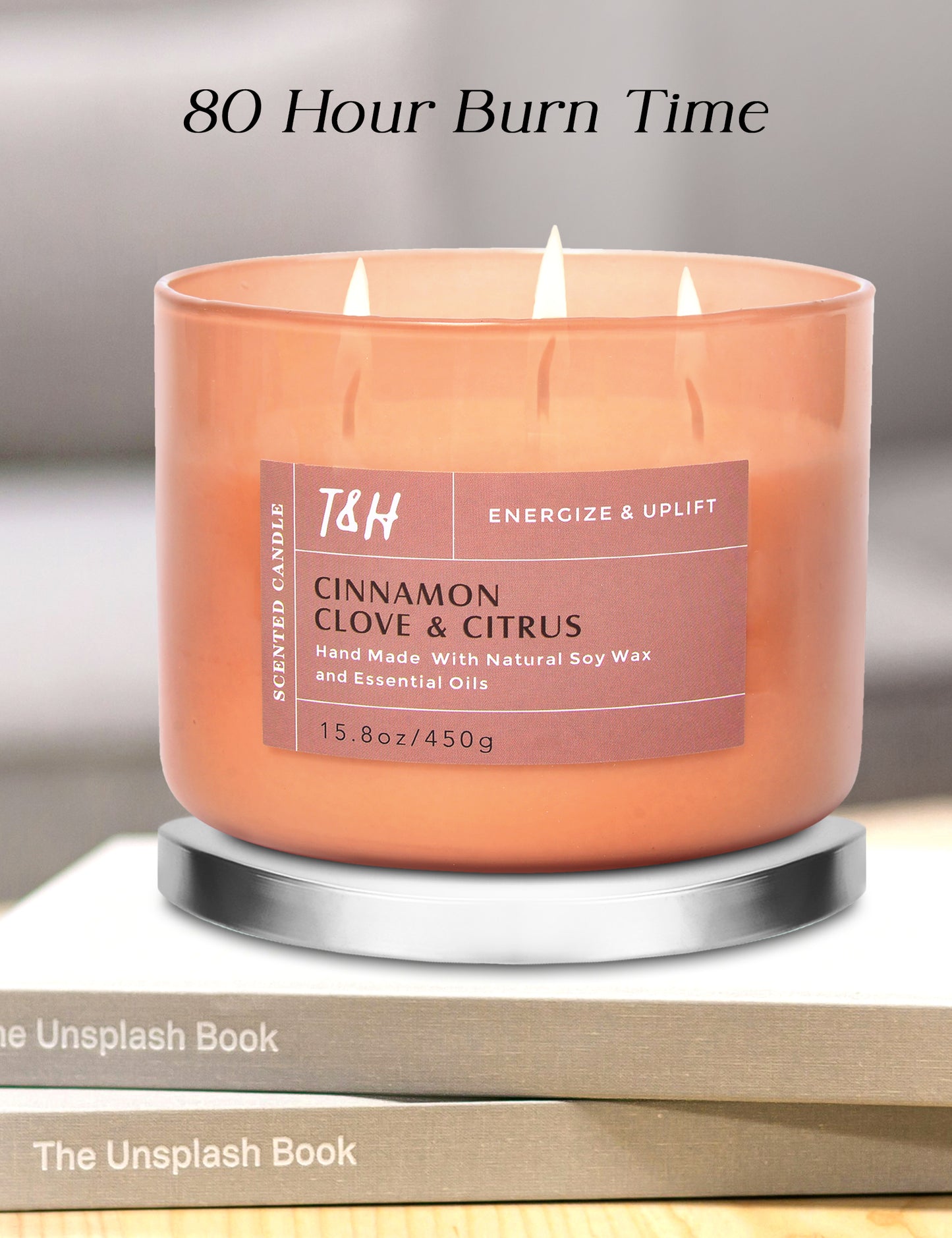 Cinnamon Clove Citrus Soy Candle 3-Wick