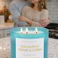 Eucalyptus Thyme Citrus Scented Soy Candle 3-Wick