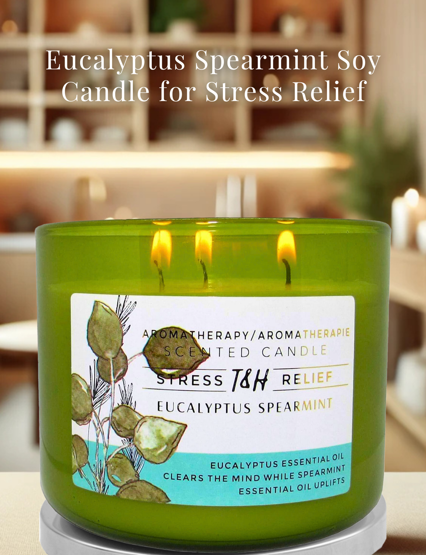 Eucalyptus Spearmint Soy Candle 3-Wick
