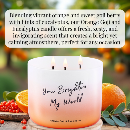 Orange Goji & Eucalyptus Soy Candle 3-Wick