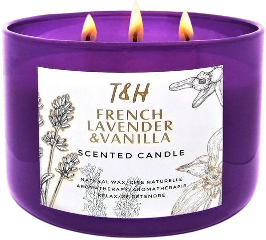 Lavender Vanilla Soy Candle 3-Wick
