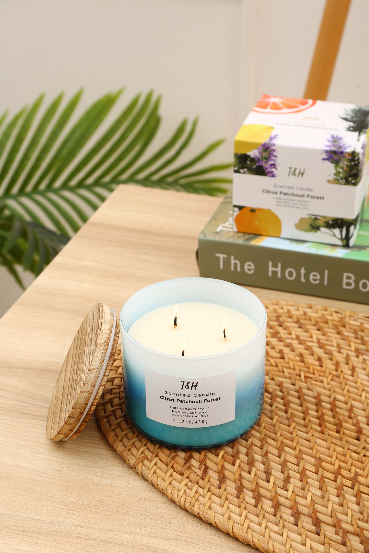 Citrus Patchouli Forest Soy Candle 3-Wick
