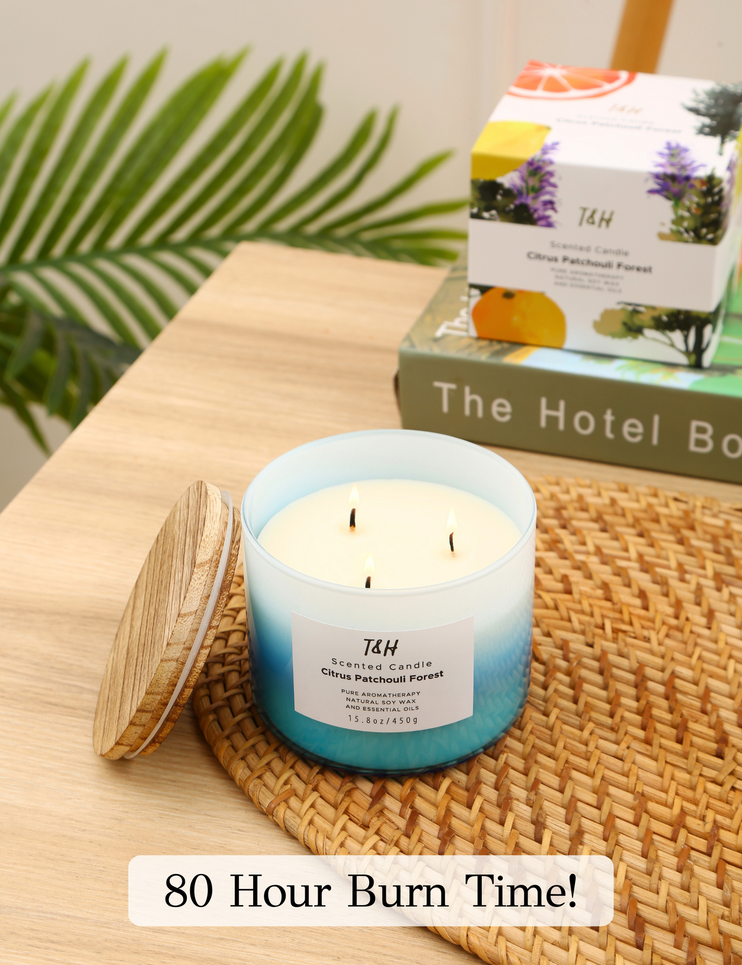 Citrus Patchouli Forest Soy Candle 3-Wick