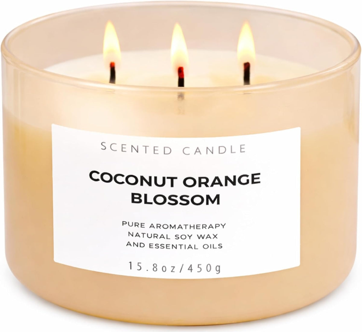 Coconut Orange Blossom Soy Candle | 3-Wick
