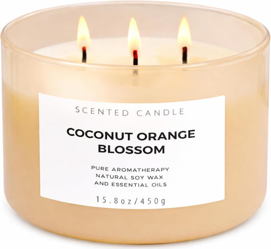 Coconut Orange Blossom Soy Candle | 3-Wick