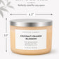 Coconut Orange Blossom Soy Candle | 3-Wick