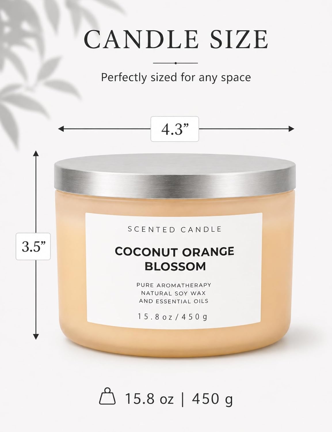 Coconut Orange Blossom Soy Candle | 3-Wick