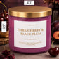 Dark Cherry Black Plum Soy Candle | 3-Wick