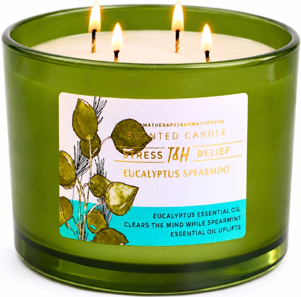 Eucalyptus Spearmint Soy Candle | 4-Wick