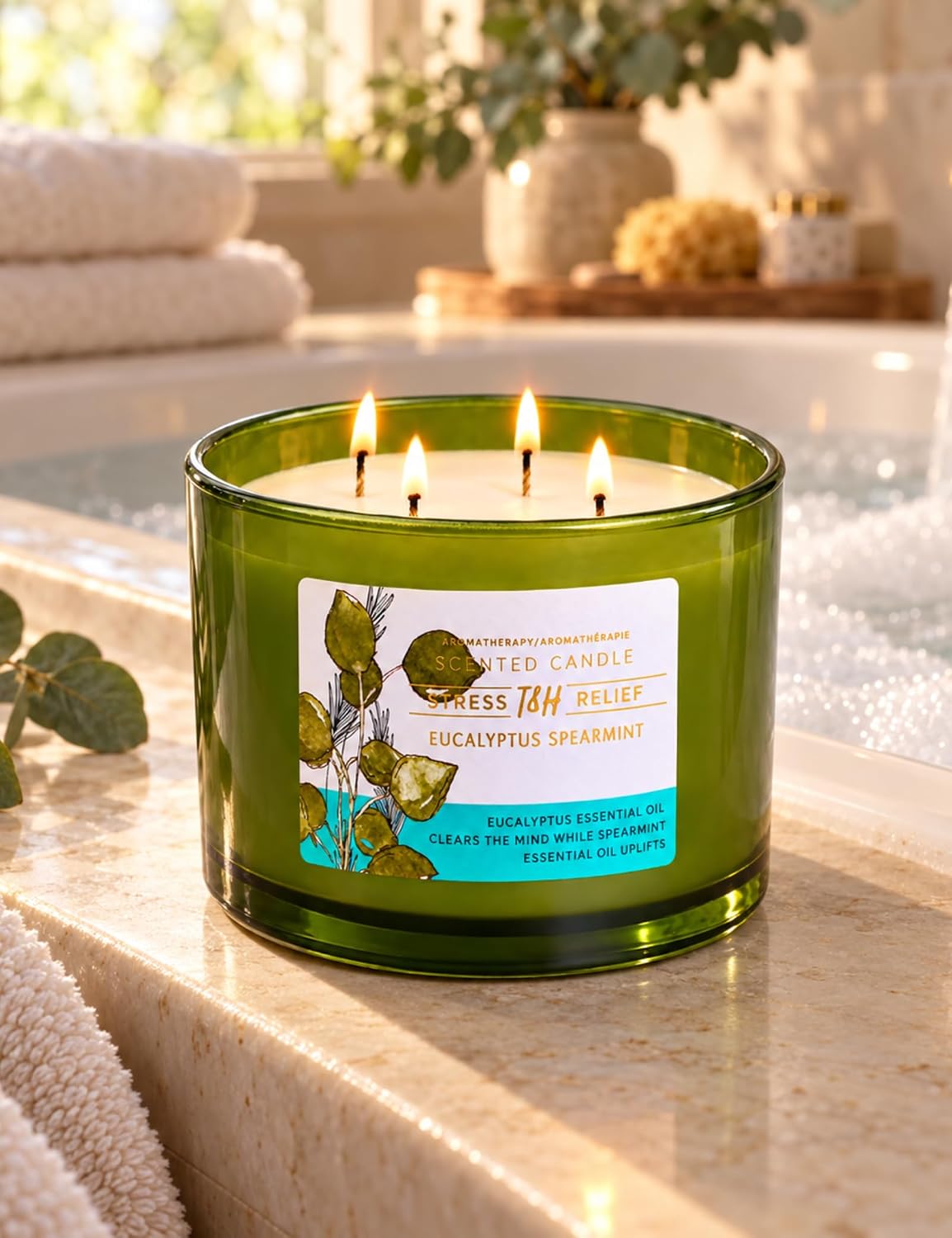 Eucalyptus Spearmint Soy Candle | 4-Wick