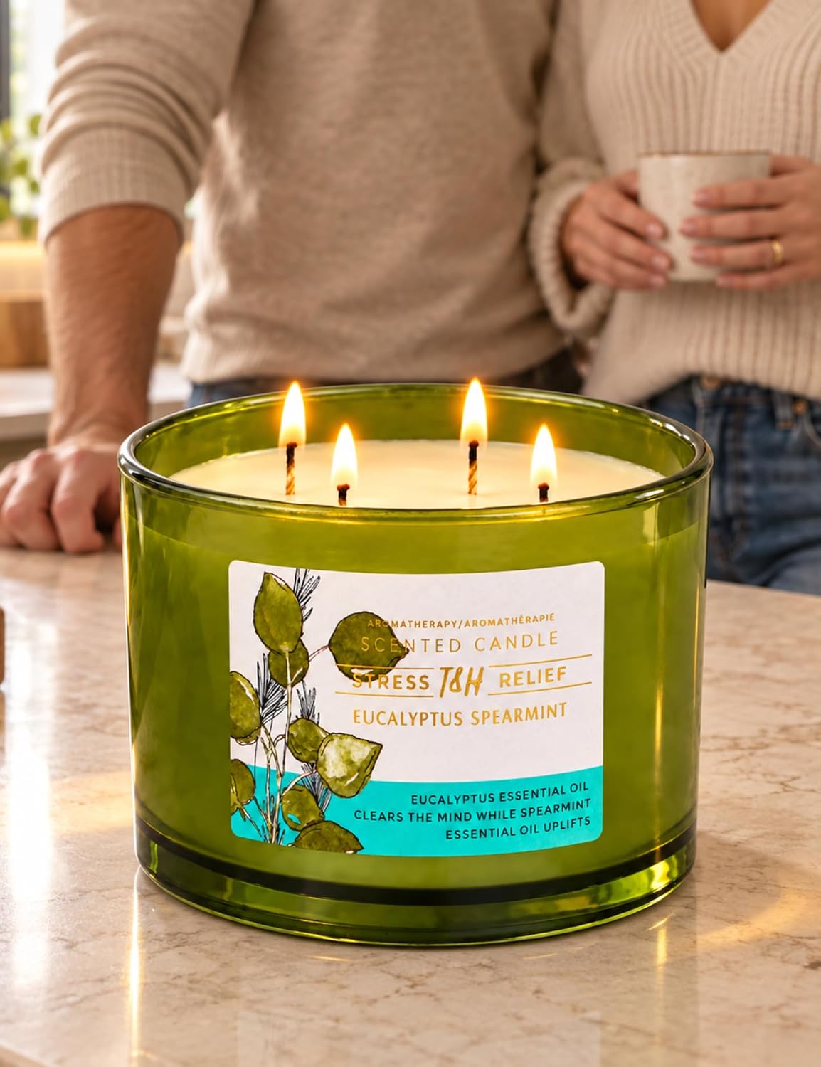 Eucalyptus Spearmint Soy Candle | 4-Wick