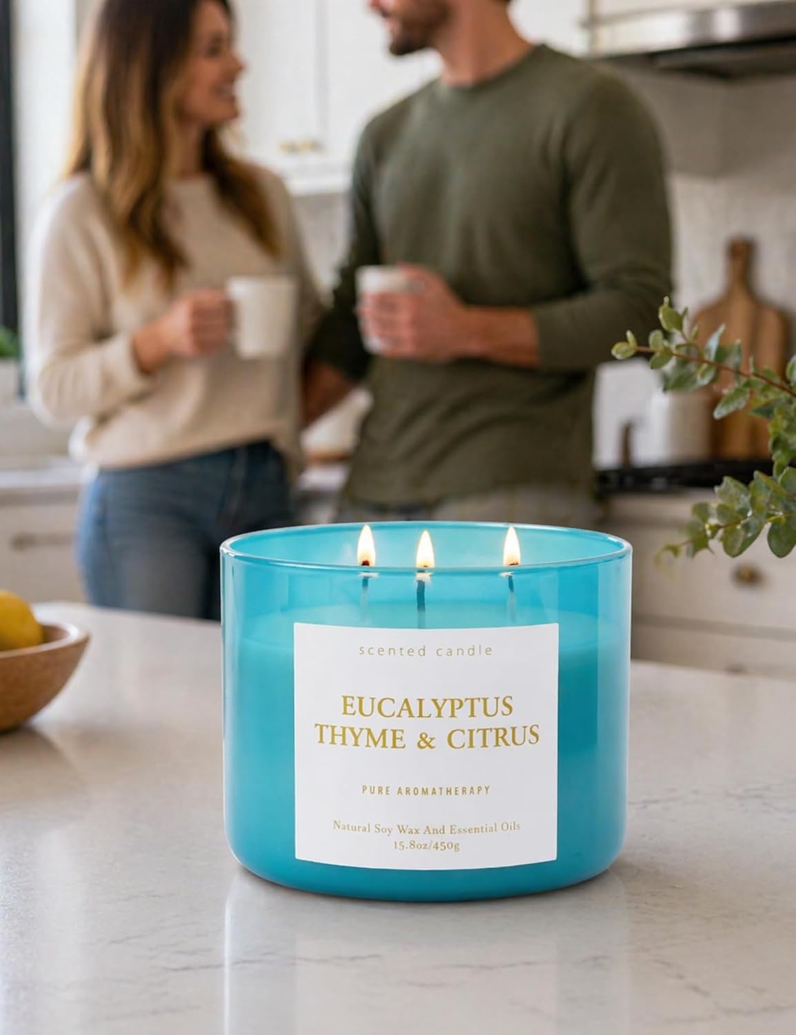 Eucalyptus Thyme Citrus Soy Candle | 3-Wick