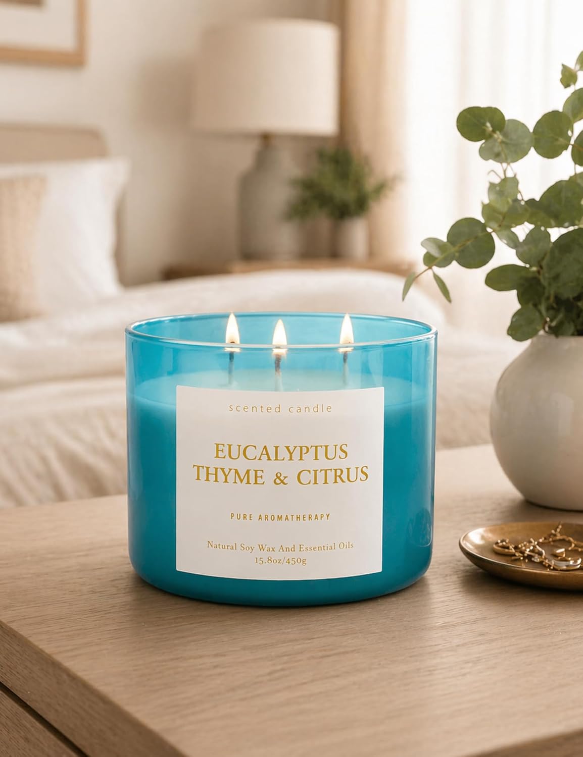 Eucalyptus Thyme Citrus Soy Candle | 3-Wick