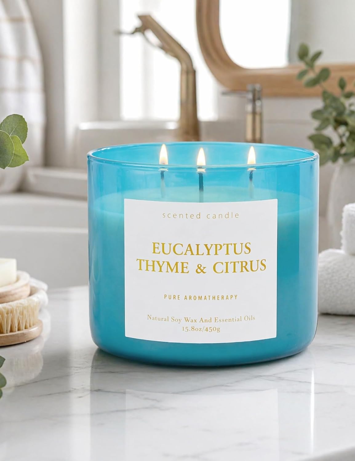 Eucalyptus Thyme Citrus Soy Candle | 3-Wick