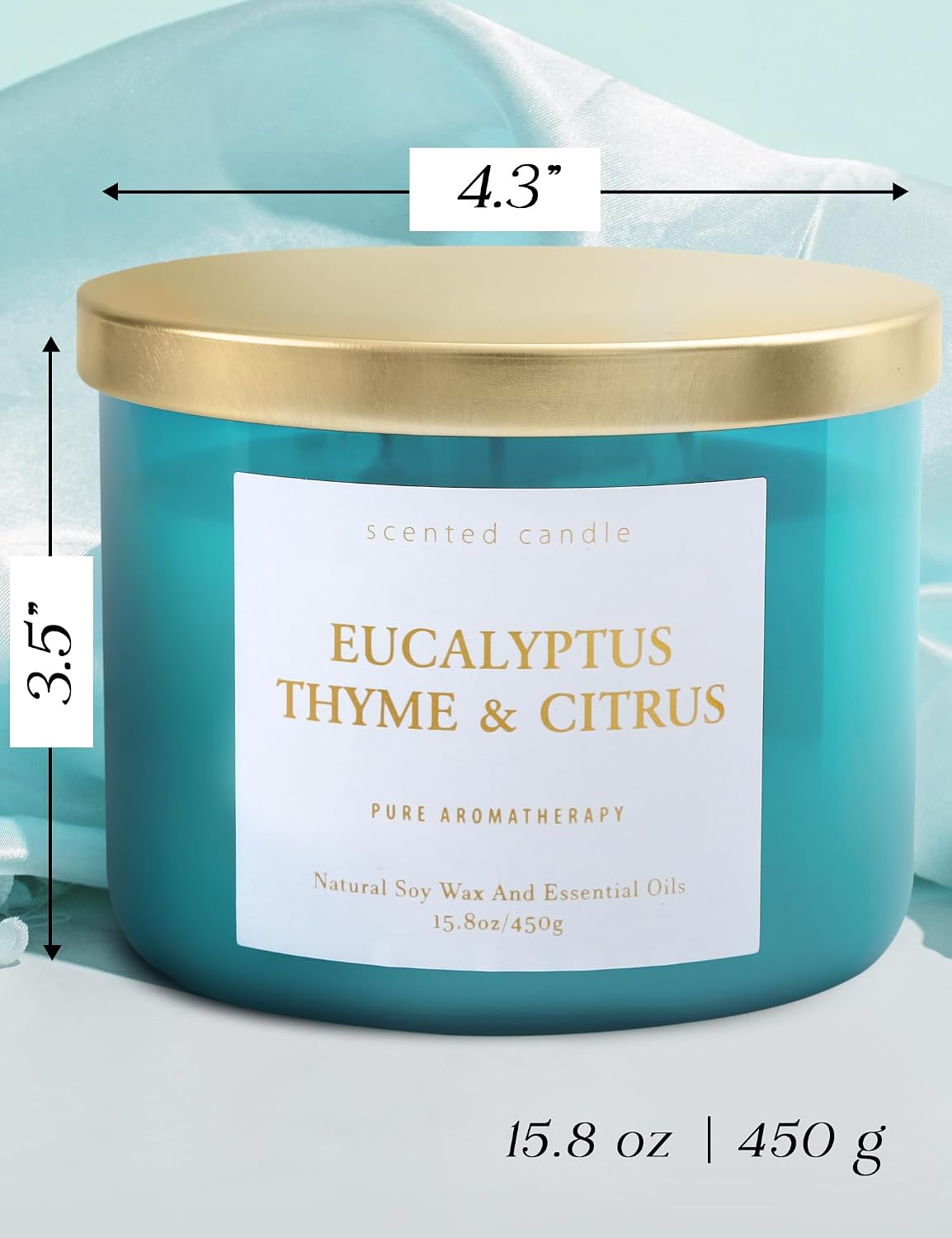Eucalyptus Thyme Citrus Soy Candle | 3-Wick
