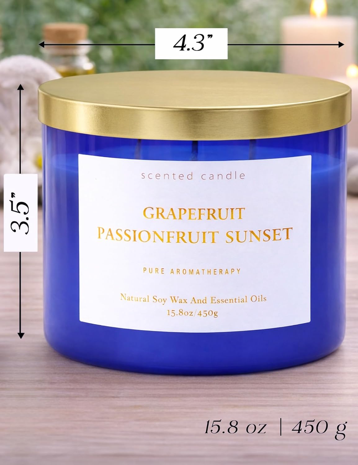 Grapefruit Passionfruit Sunset Soy Candle | 3-Wick