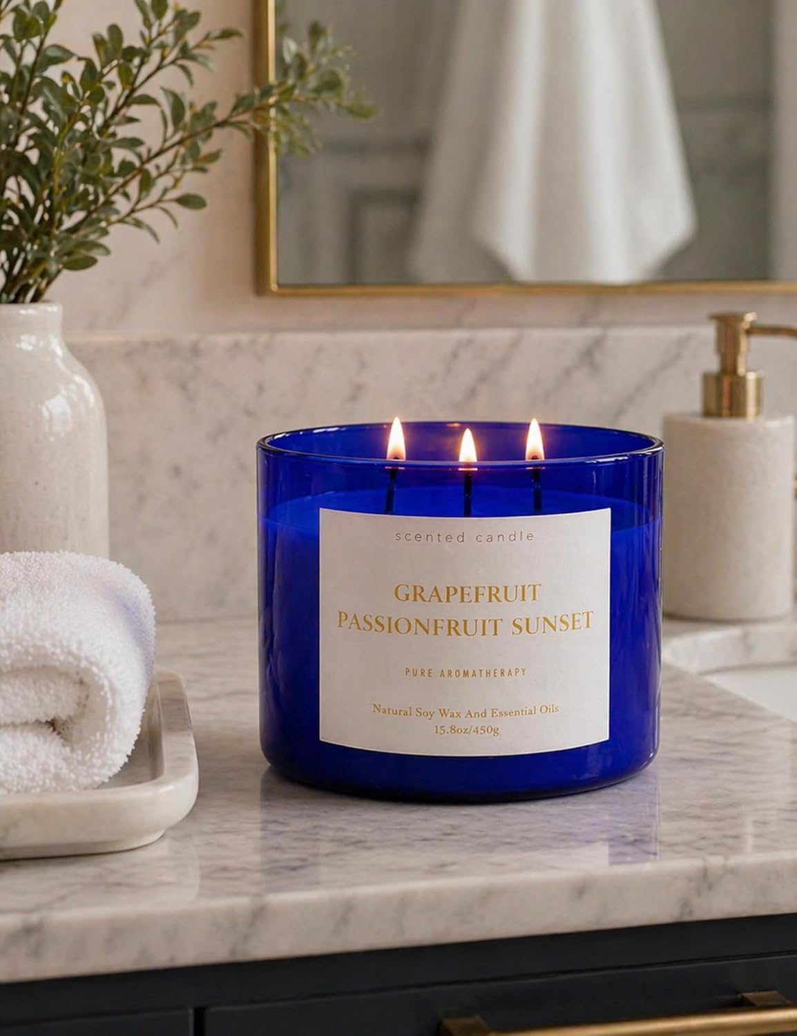 Grapefruit Passionfruit Sunset Soy Candle | 3-Wick