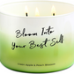 Green Apple Peach Blossom Soy Candle 3-Wick