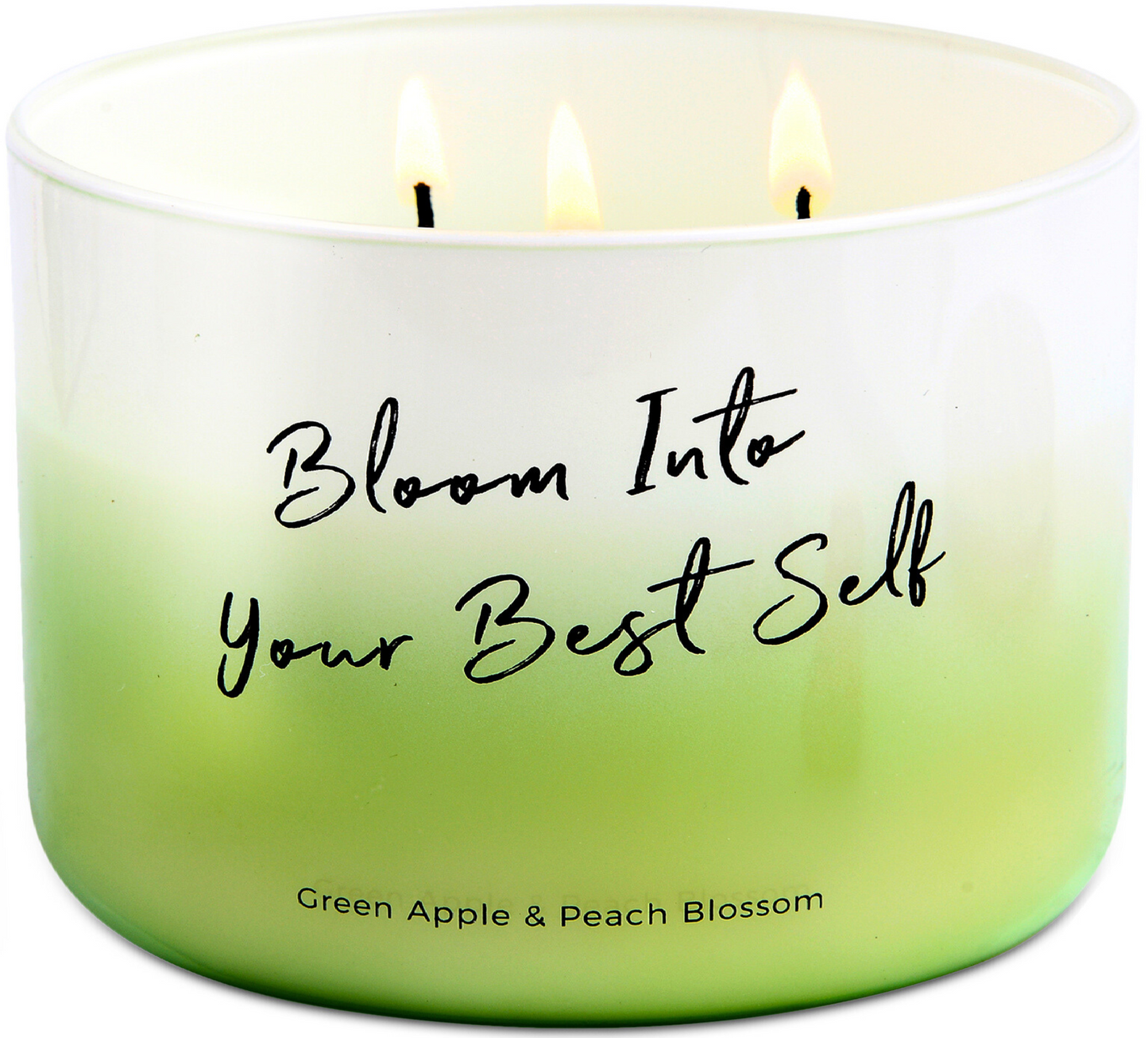 Green Apple Peach Blossom Soy Candle 3-Wick