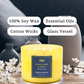Honeysuckle & Citrus Scented Soy Candle 3-Wick