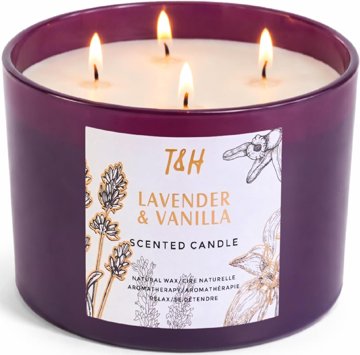 Lavender Vanilla Soy Candle | 4-Wick