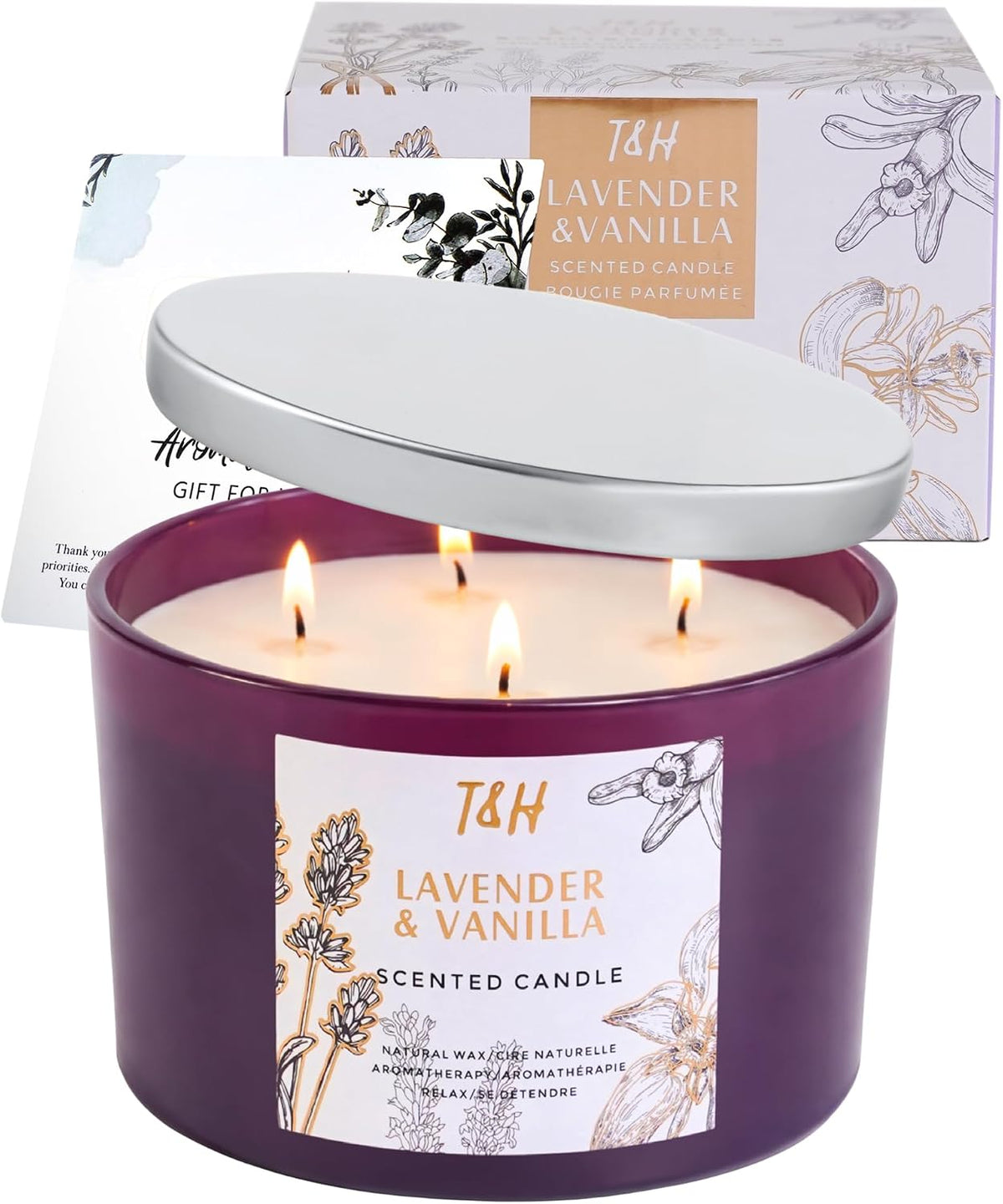 Lavender Vanilla Soy Candle | 4-Wick