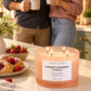 Raspberry Strawberry Vanilla Soy Candle | 4-Wick