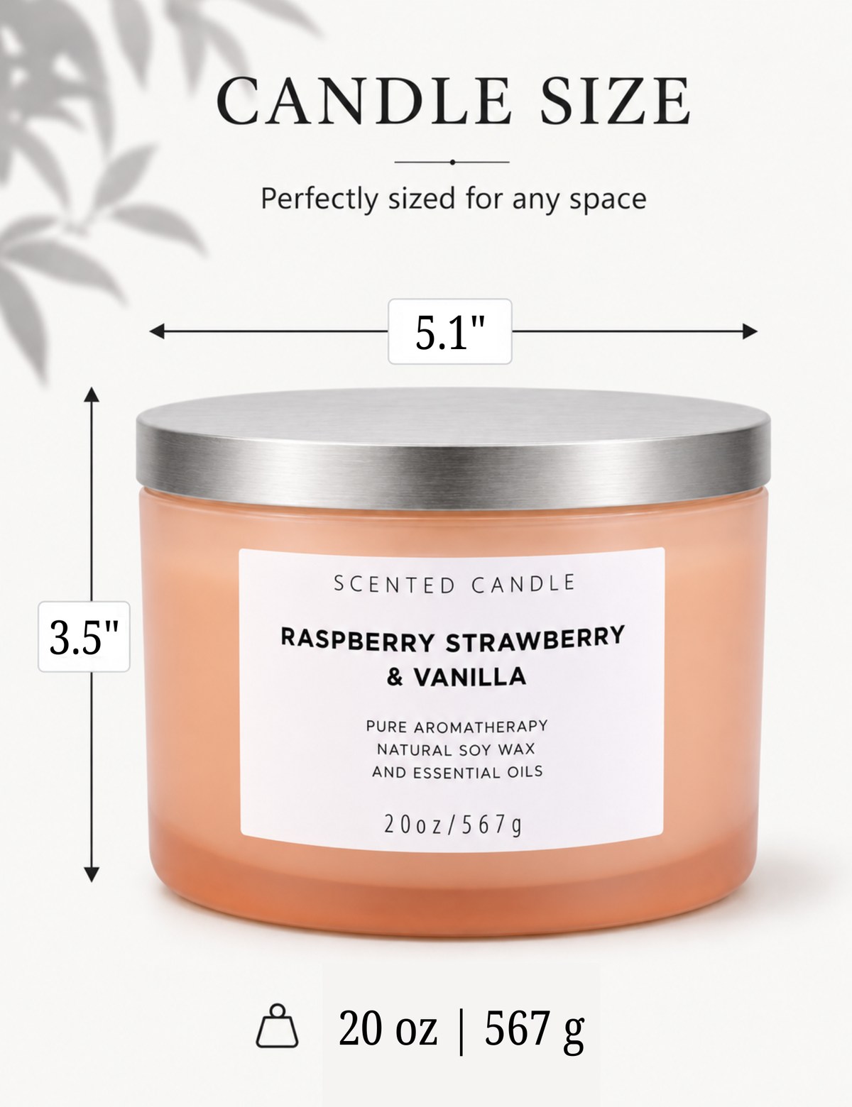 Raspberry Strawberry Vanilla Soy Candle | 4-Wick