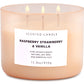 Raspberry Strawberry & Vanilla Soy Candle 3-Wick