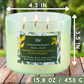 Rosemary Eucalyptus & Peppermint Scented Soy Candle 3-Wick