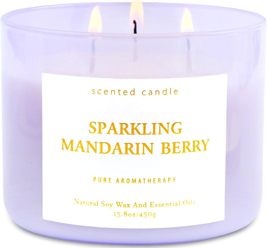 Sparking Mandarin Berry Soy Candle | 3-Wick