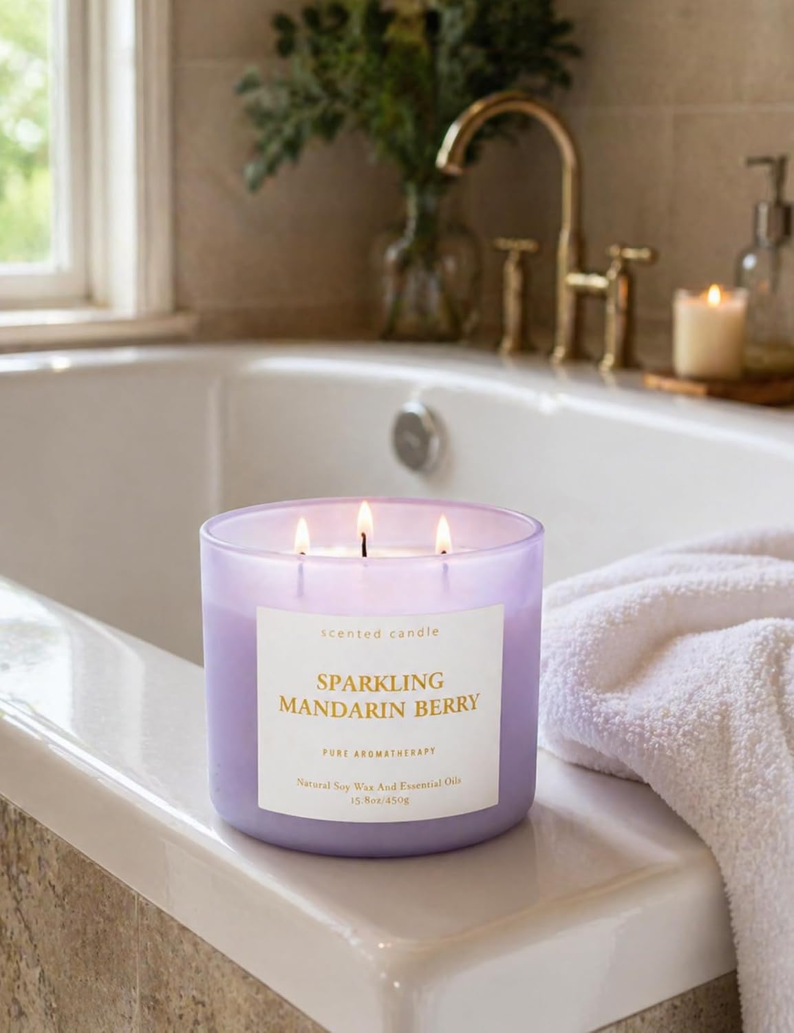 Sparking Mandarin Berry Soy Candle | 3-Wick