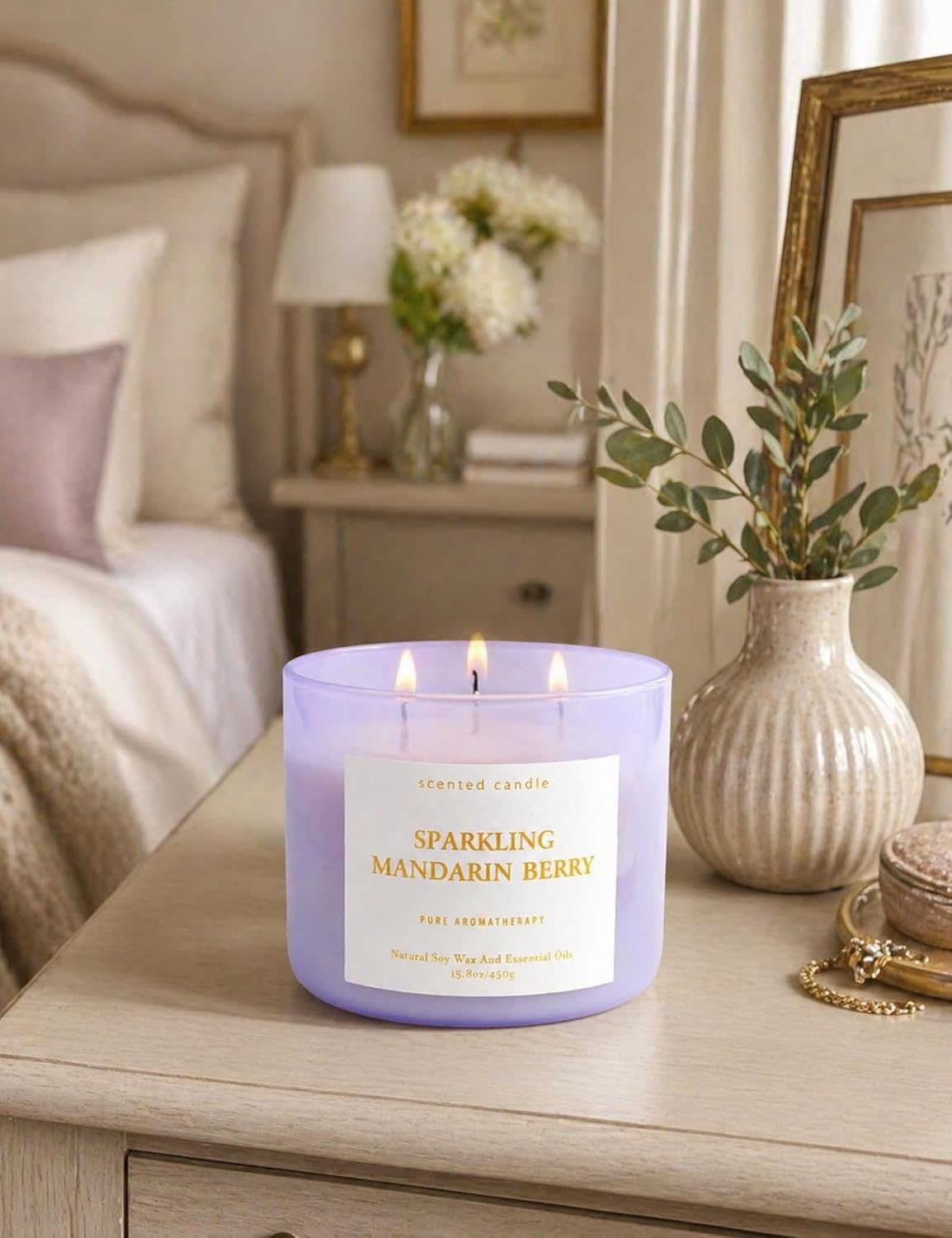 Sparking Mandarin Berry Soy Candle | 3-Wick