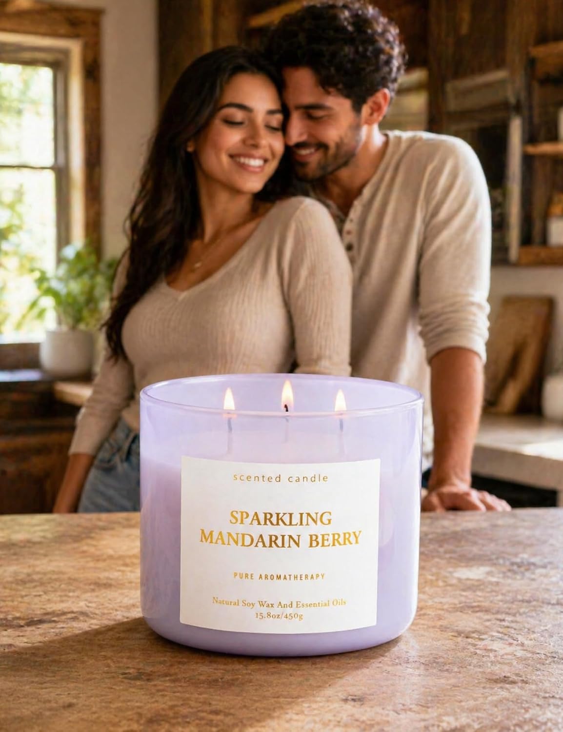 Sparking Mandarin Berry Soy Candle | 3-Wick