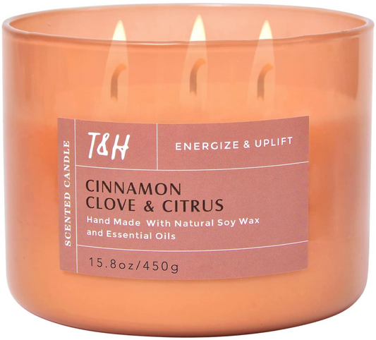 Cinnamon Clove Citrus Soy Candle 3-Wick