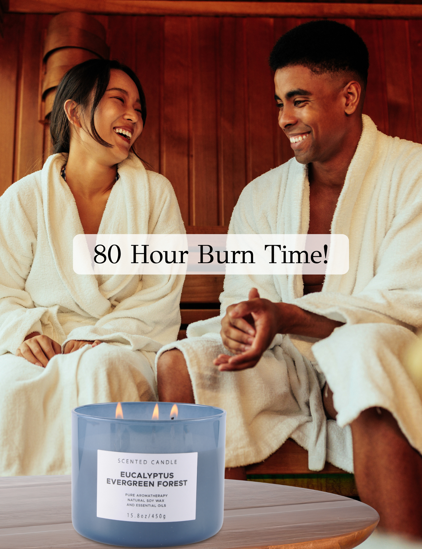 Eucalyptus Evergreen Forest Soy Candle 3-Wick