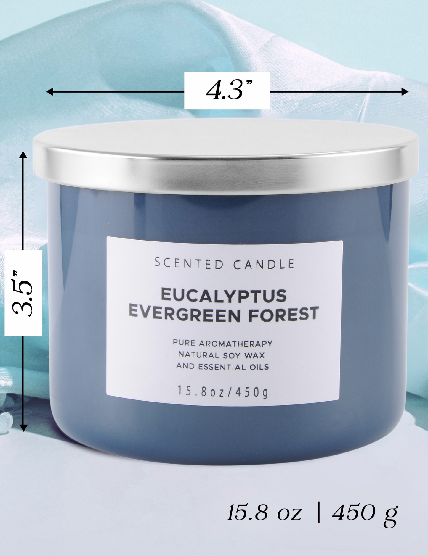 Eucalyptus Evergreen Forest Soy Candle 3-Wick